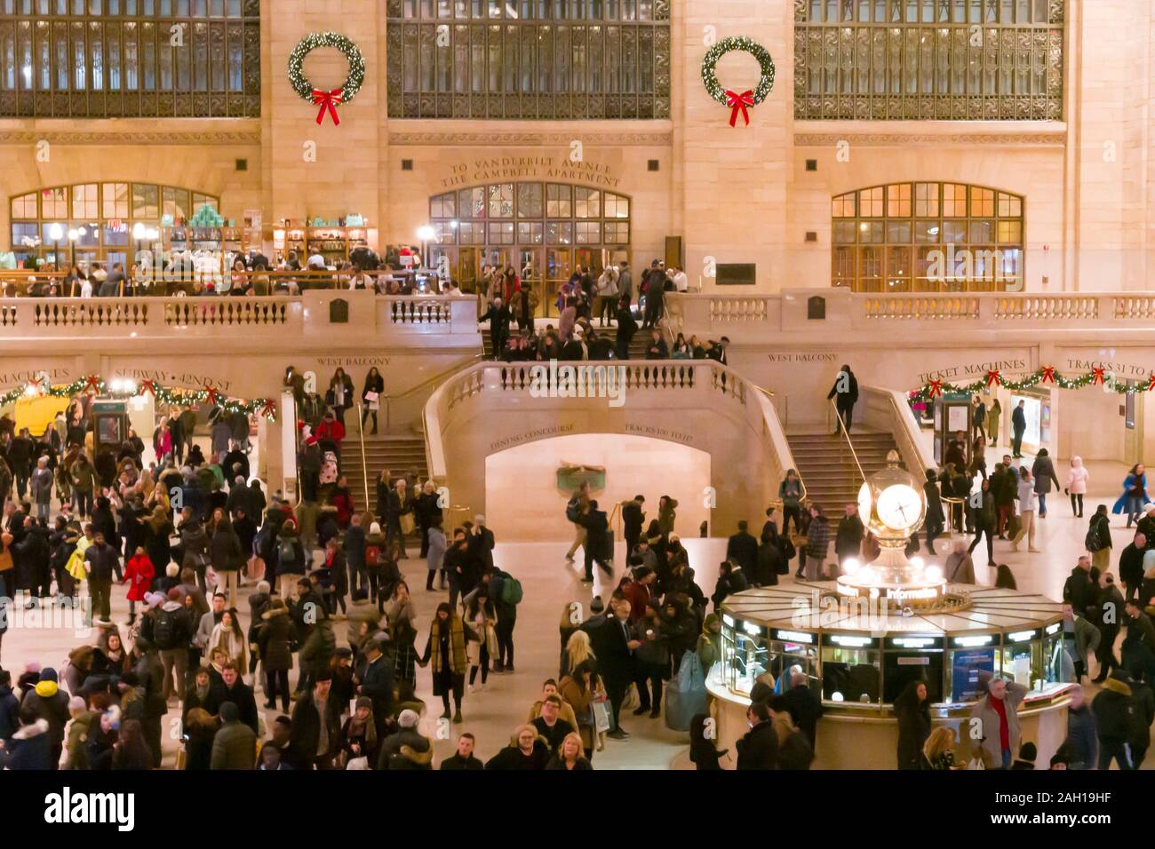 Grand Central Terminal in New York City is decorated for the Holiday Season, USA Stock Photo