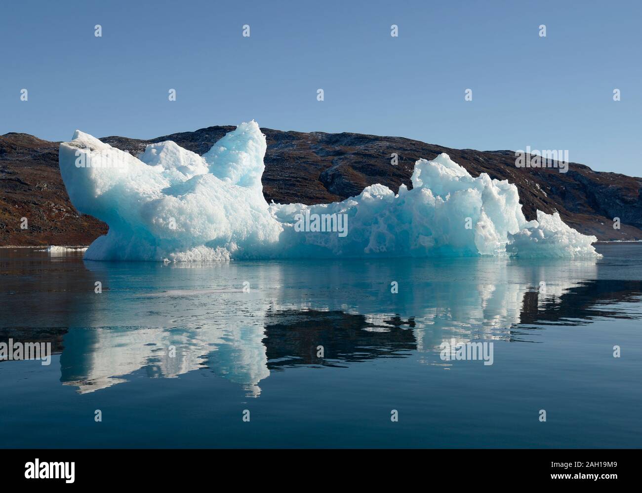 Icebergs near Narsaq, Southwest Greenland Stock Photo