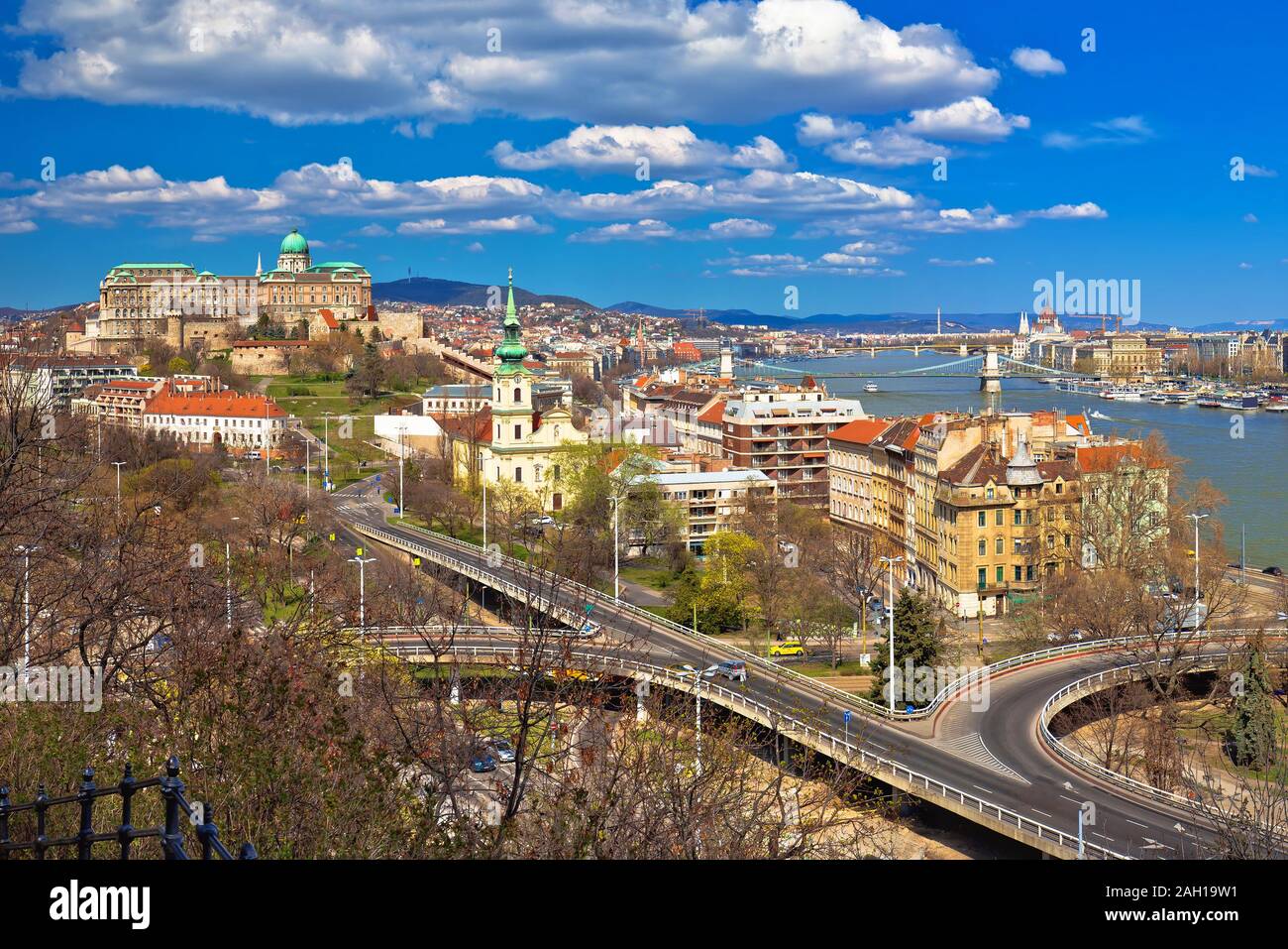 Budapest Danube River Waterfront Panoramic View, Capital Of Hungary ...