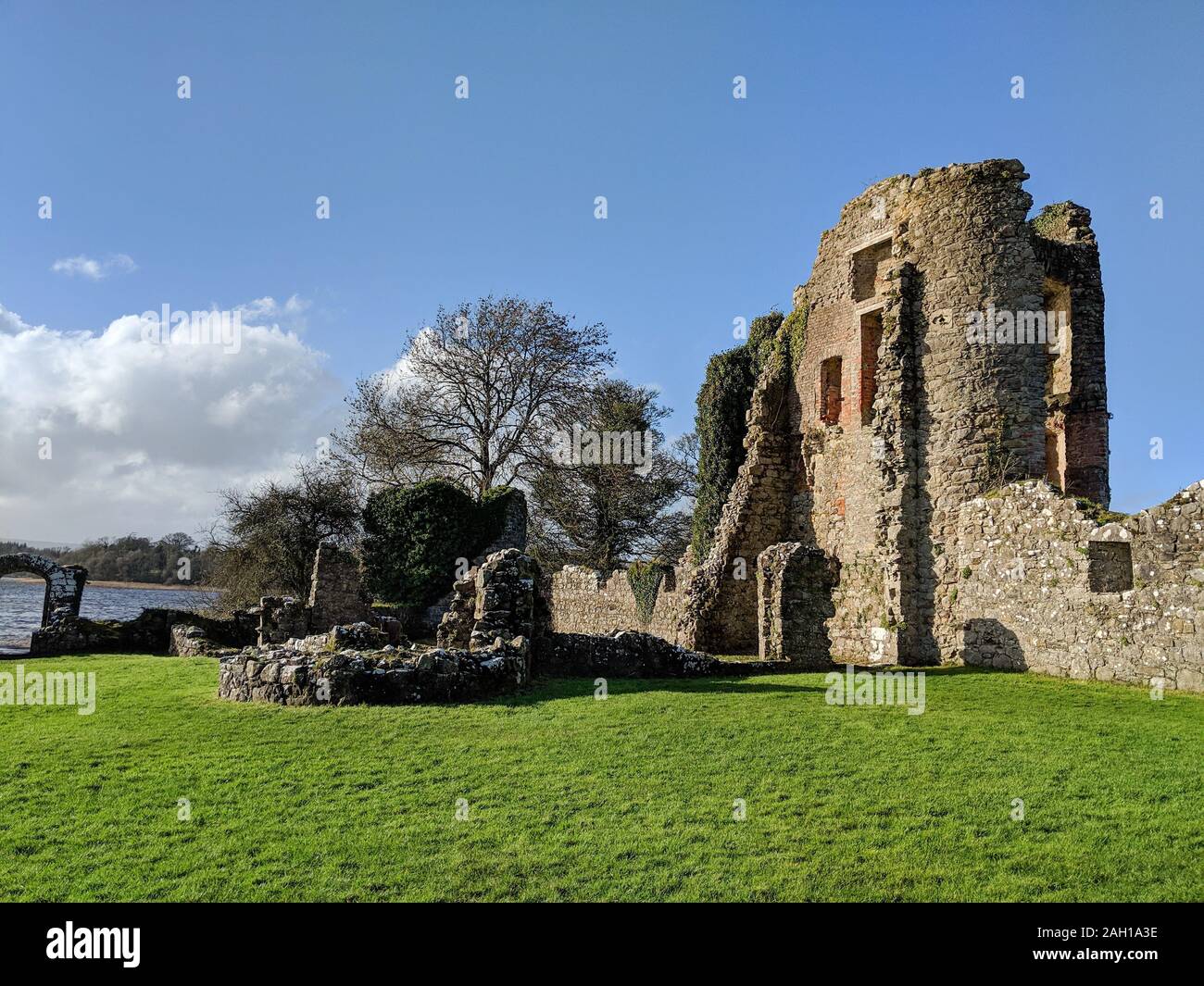 An old ruined castle in northern ireland Stock Photo