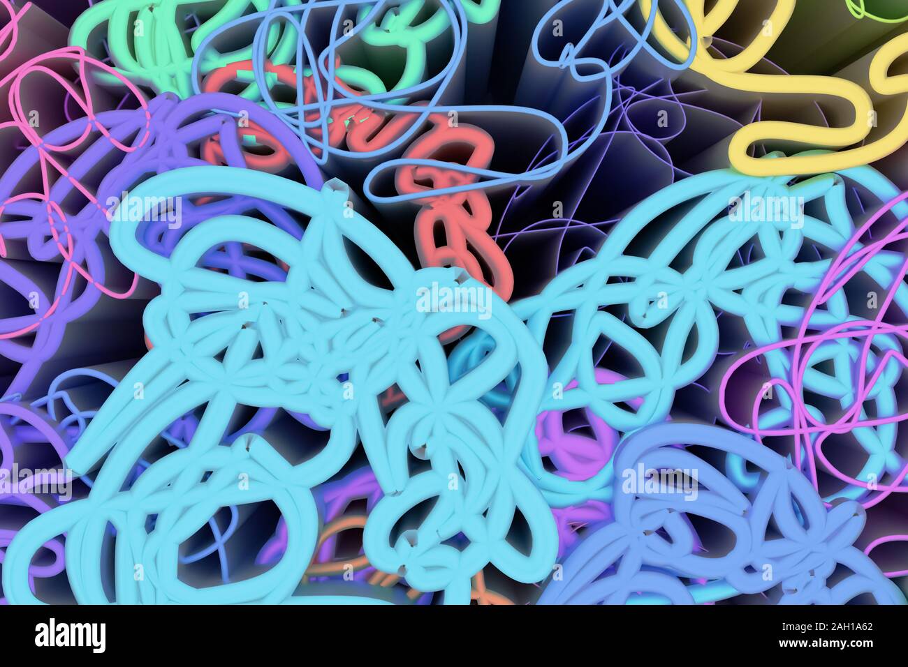 Messy Texture Renders Abstract geometric lines messy colorful curve, for web page, graphic ...