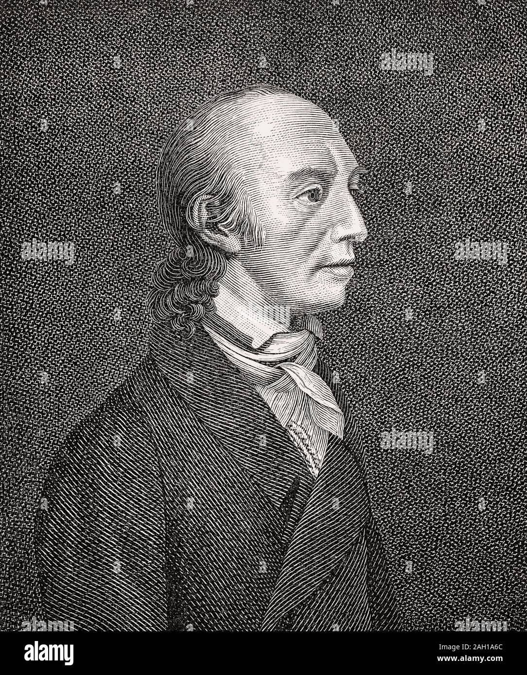 Johann Heinrich Voss, 1751 - 1826, a German poet and translator Stock Photo
