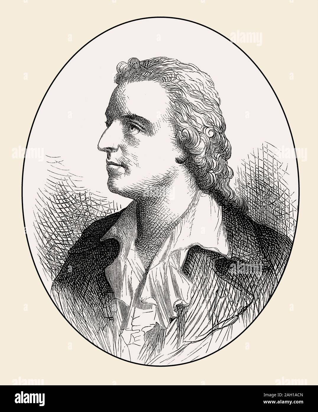 Christoph Friedrich von Schiller; 1759-1805 Stock Photo