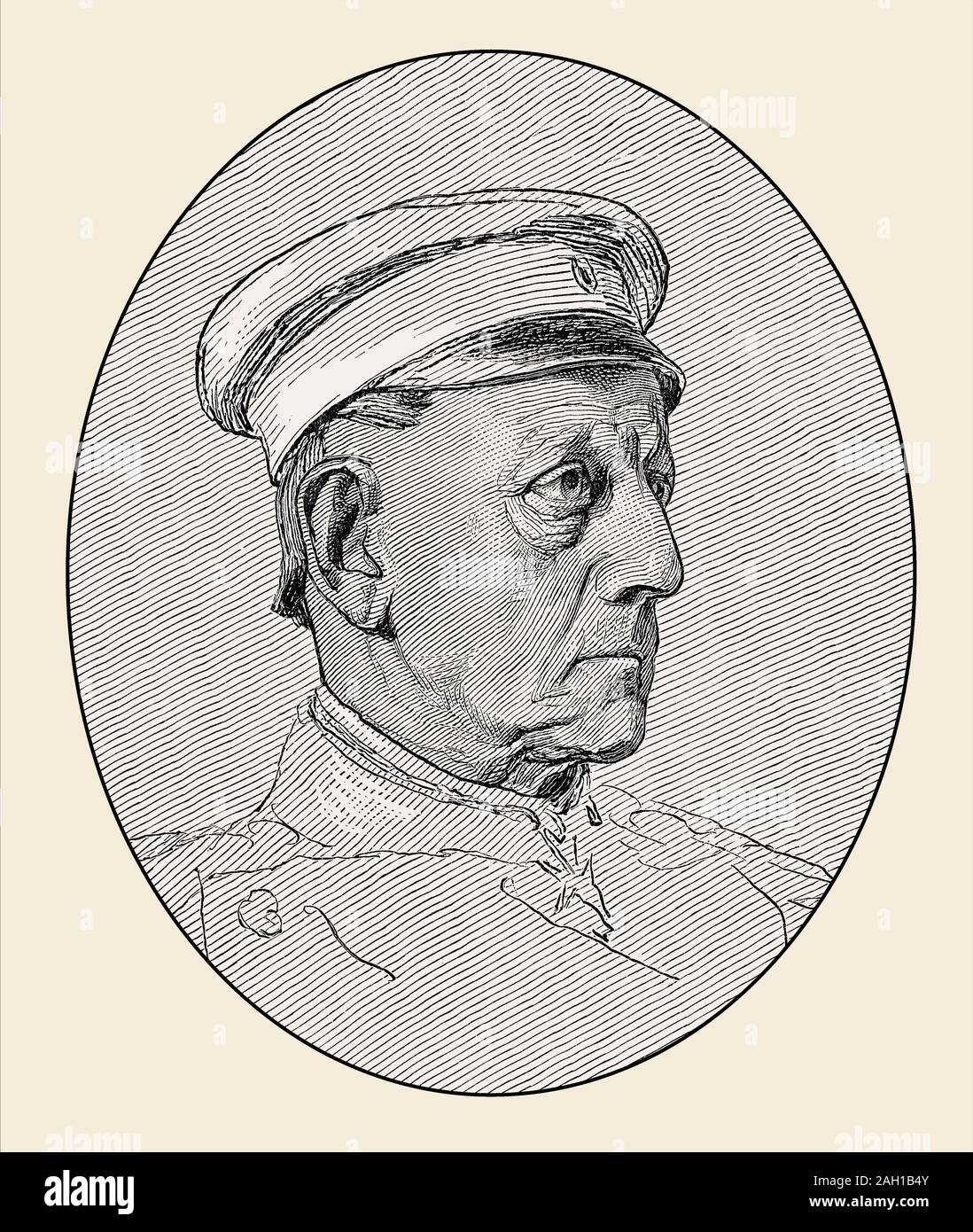 Helmuth Karl Bernhard Graf von Moltke, 1800-1891, Prussian Field Marshal in the Franco-Prussian War Stock Photo