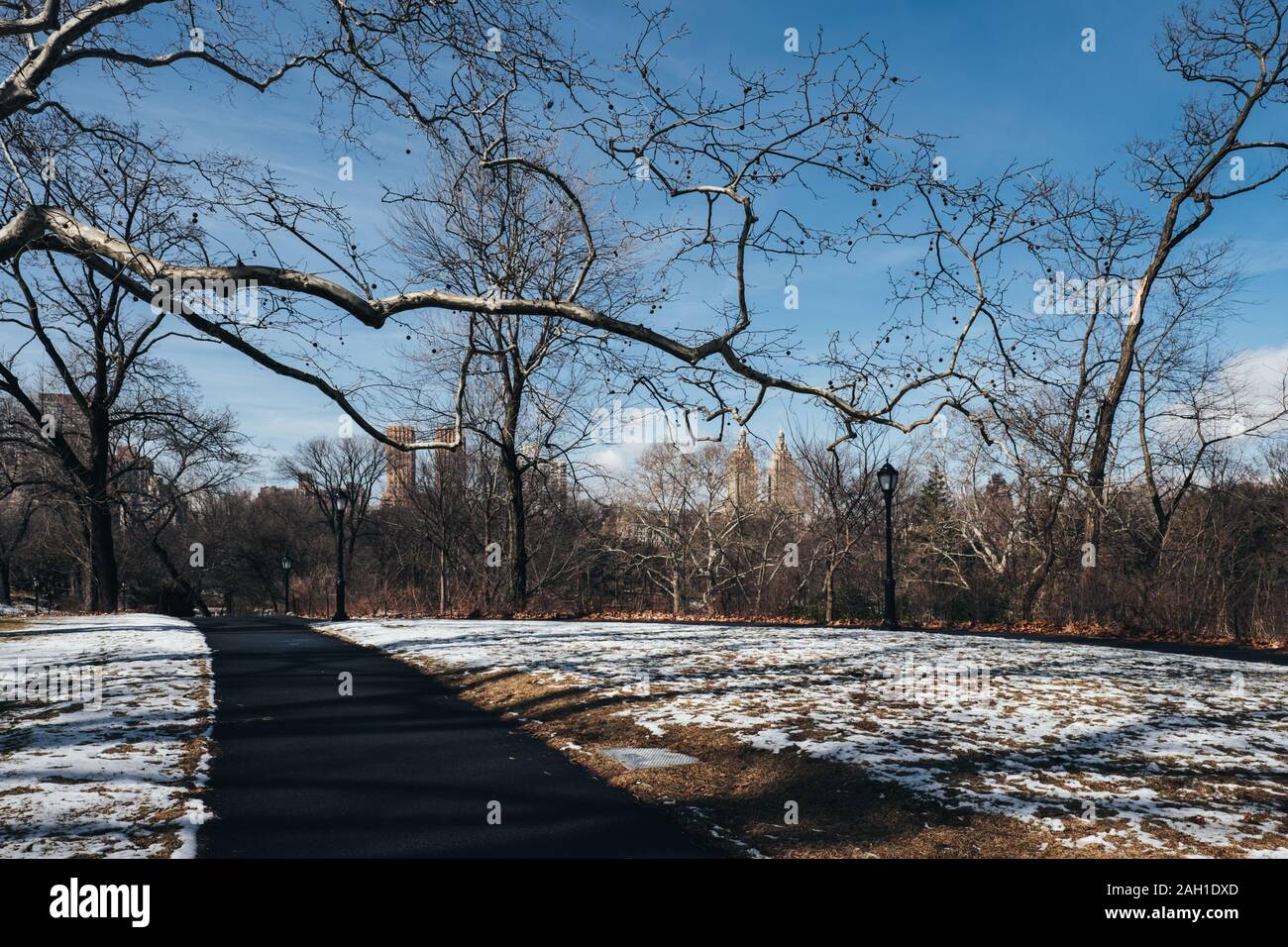 Central park aerial view view winter hi-res stock photography and ...