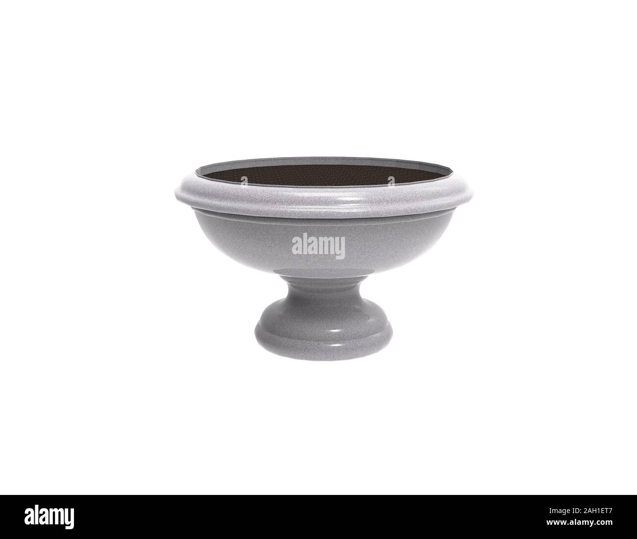 Empty Flower Pot isolated on White Background Stock Photo - Alamy