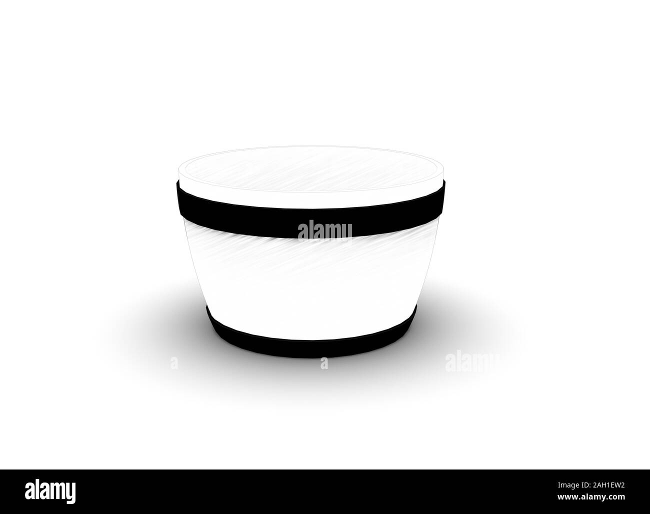 Empty Flower Pot isolated on White Background Stock Photo - Alamy