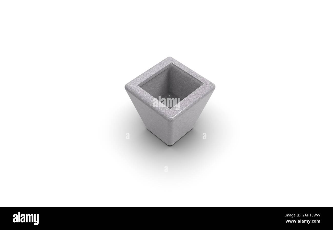 Empty Flower Pot isolated on White Background Stock Photo - Alamy