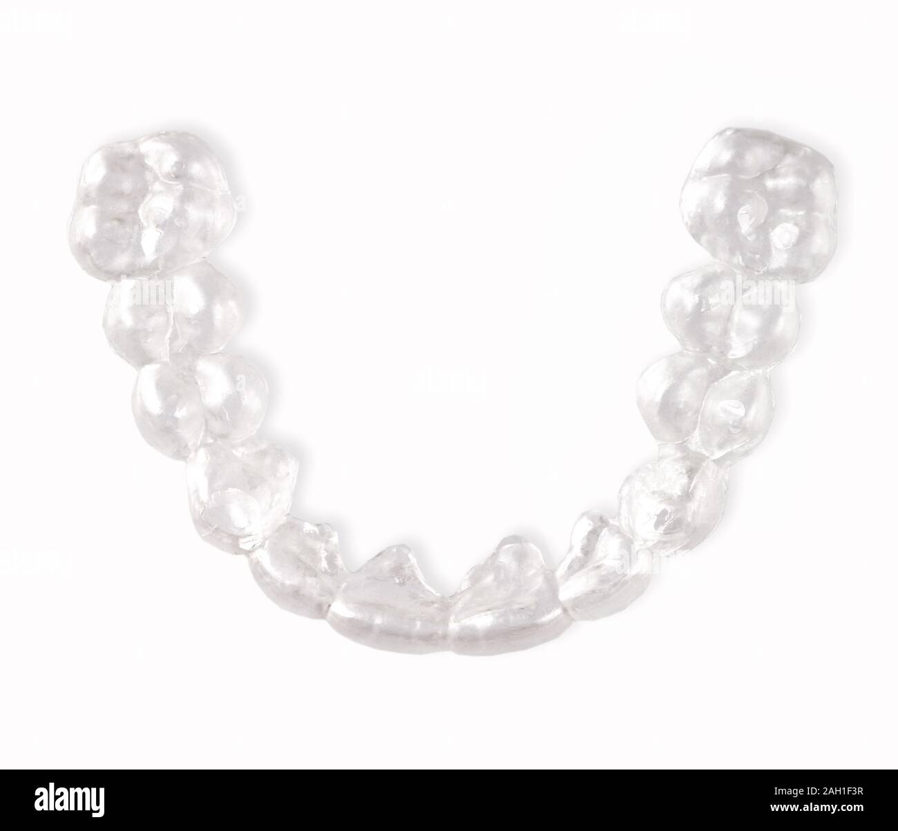 Invisible retainer, orthodontia Stock Photo