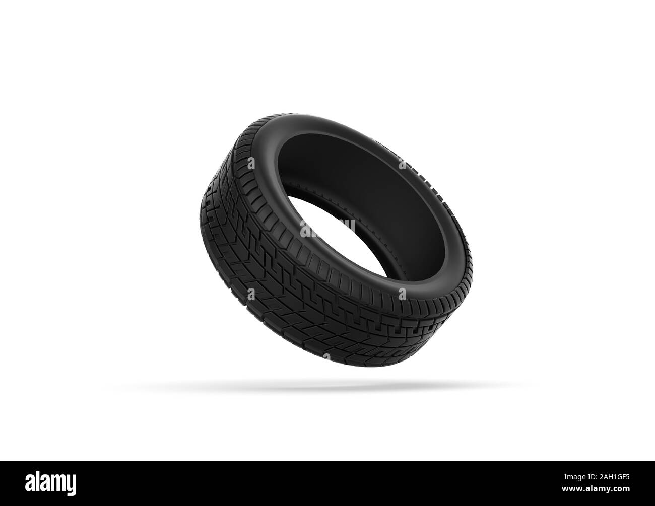 Car Wheel Isolated on White, 3D Rendering Stock Photo - Alamy