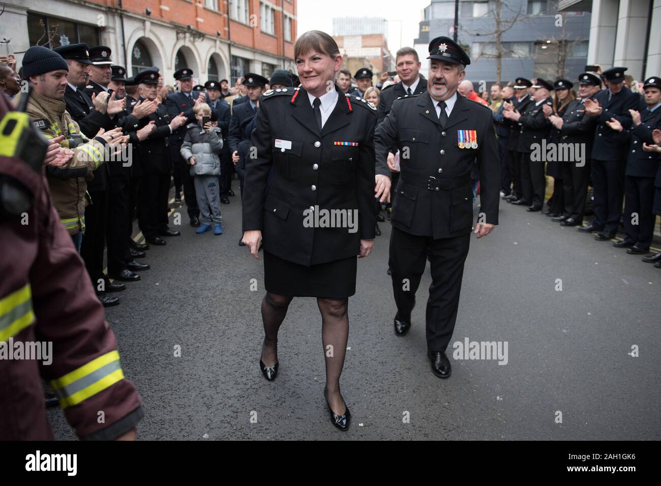 Fire brigade guard of honour hi-res stock photography and images - Alamy