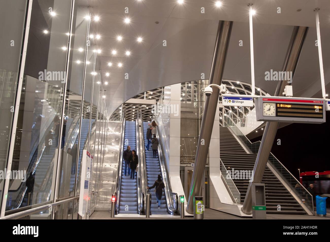 The Hague Metro E-Line Station, is by Dutch architects ZJA Zwarts & Jansma  Stock Photo - Alamy