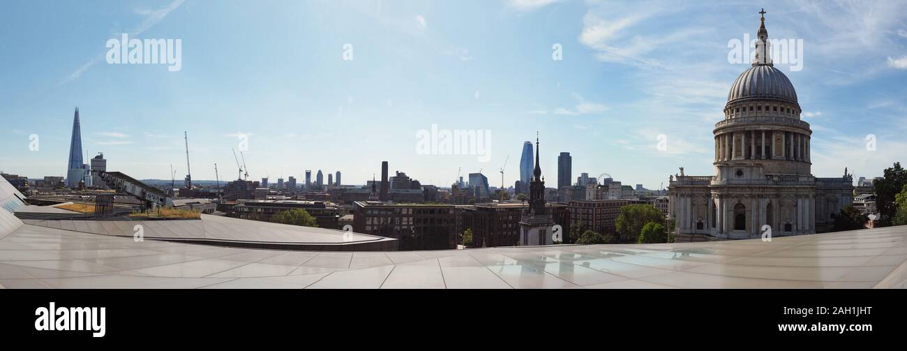 Wide panoramic view of London skyline, high resolution in London Stock ...