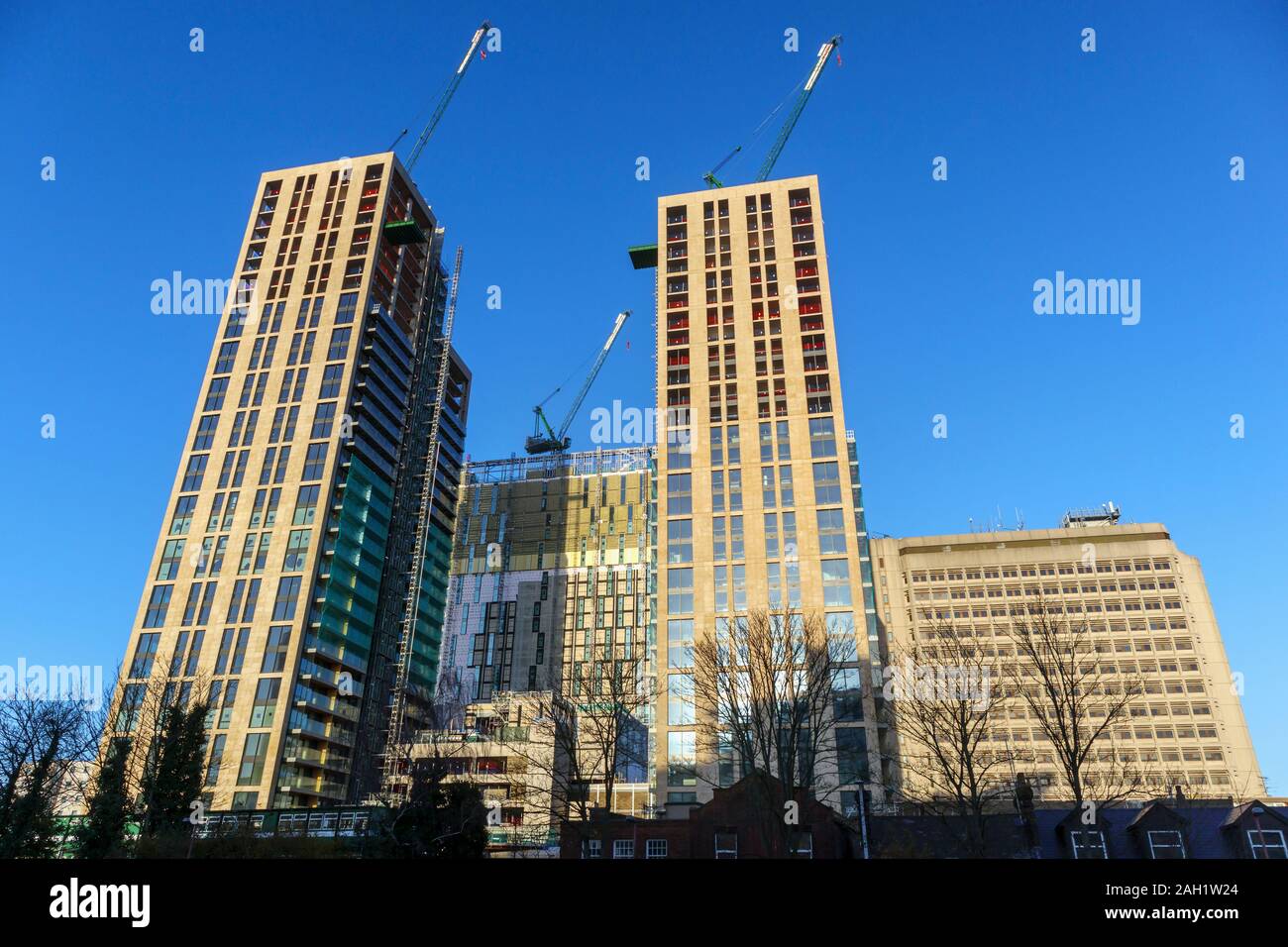 Highrise tower blocks of the new mixed use Victoria Square development