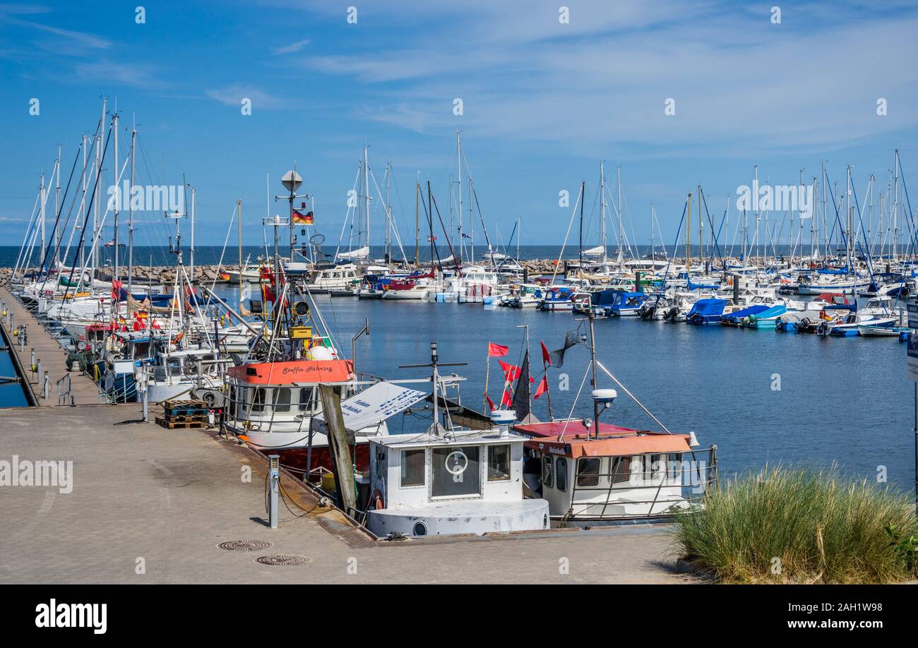 boat harbour of the Baltic Seaside resort of Kühlungsborn, Mecklenburg-Vorpommern, Germany Stock Photo