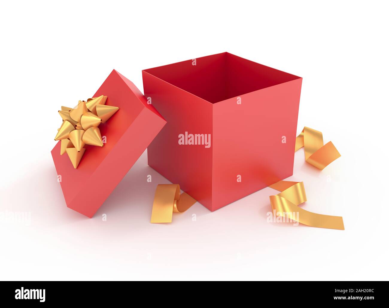 Unpacked luxury gift box - 3D rendered image Stock Photo