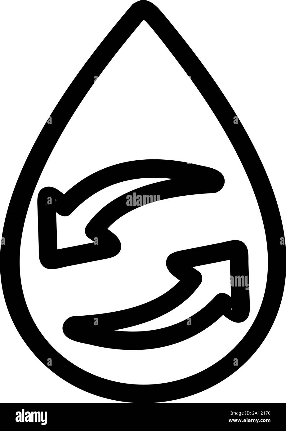 purified water icon vector. Isolated contour symbol illustration Stock Vector