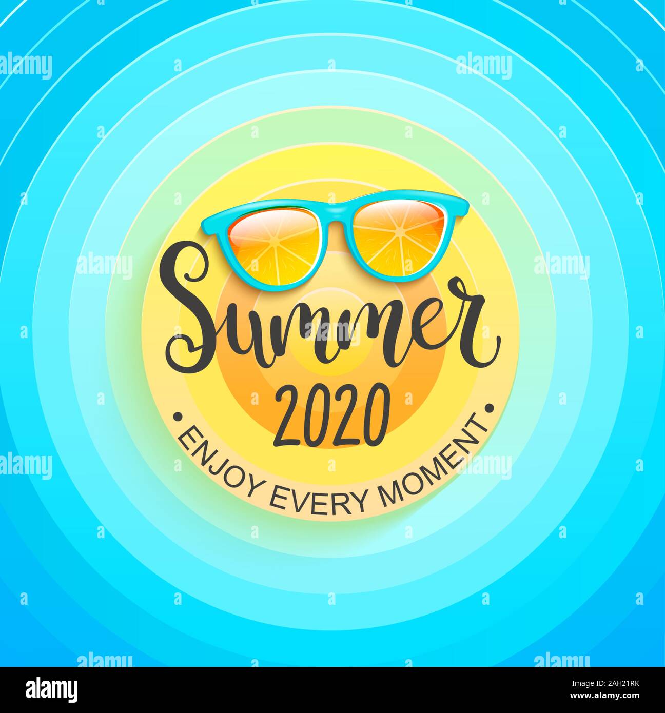 Summer greeting banner for summertime 2020 Stock Vector ...
