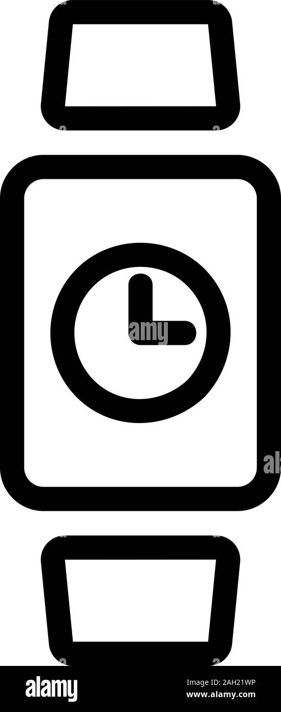 Smartwatch icon vector. Isolated contour symbol illustration Stock ...