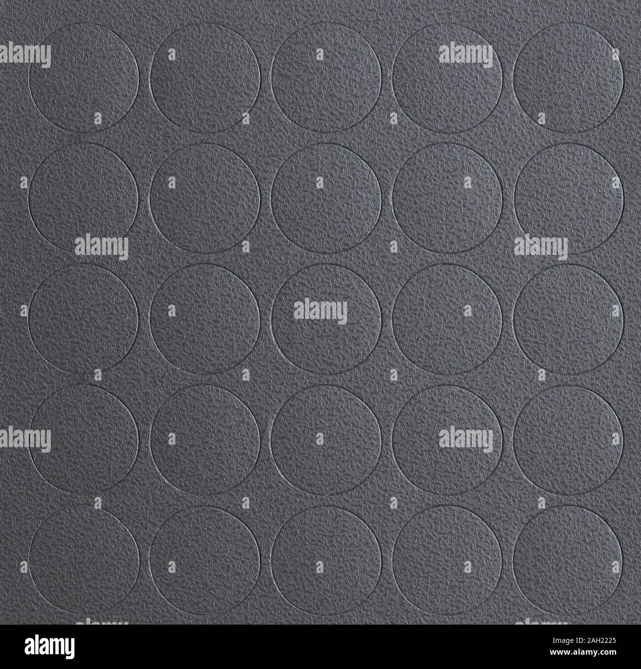 Pattern of gray leather circles background. Gray round grid Stock Photo