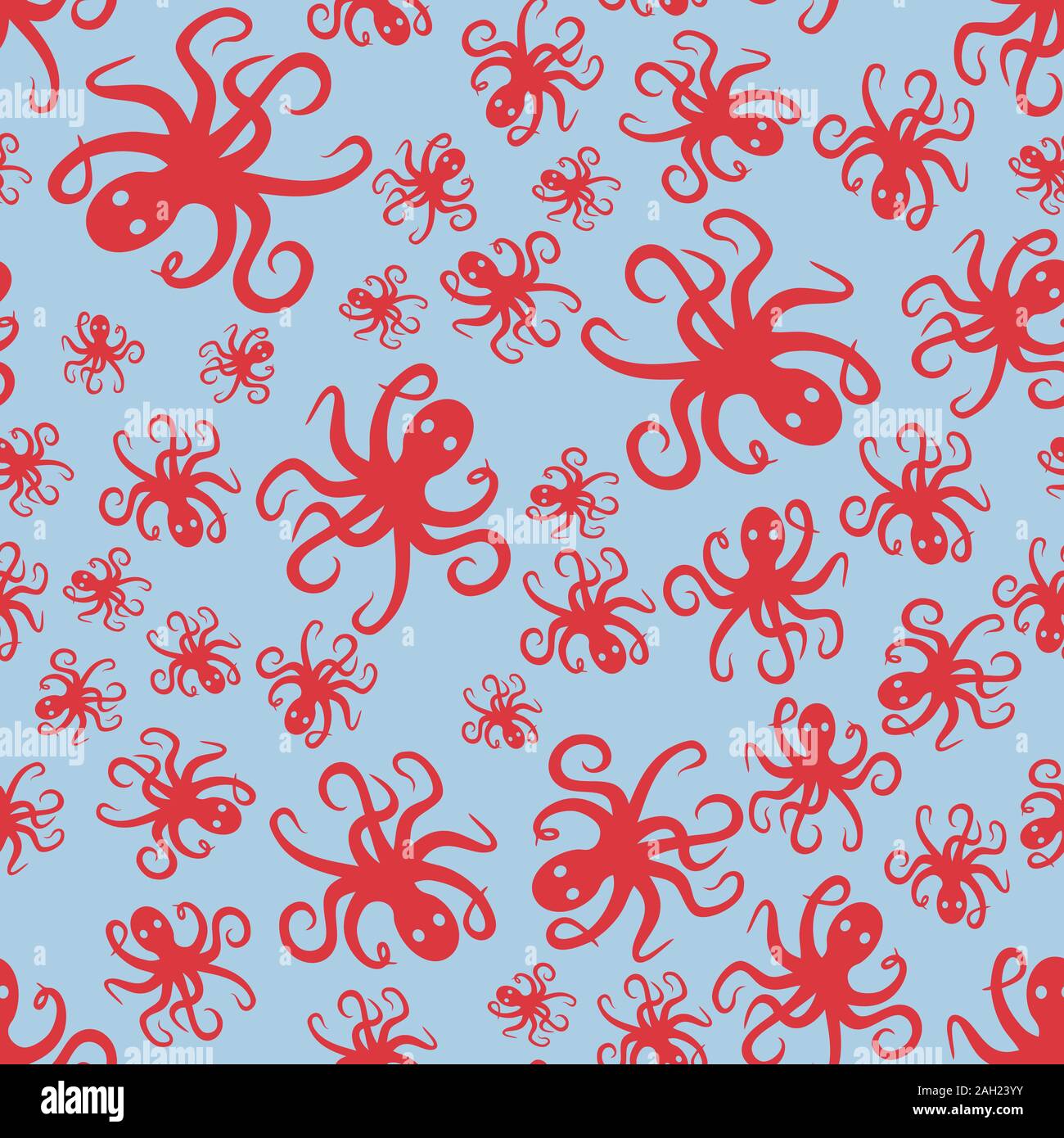 Random simple octopus pattern seamless repeat background Stock Photo ...