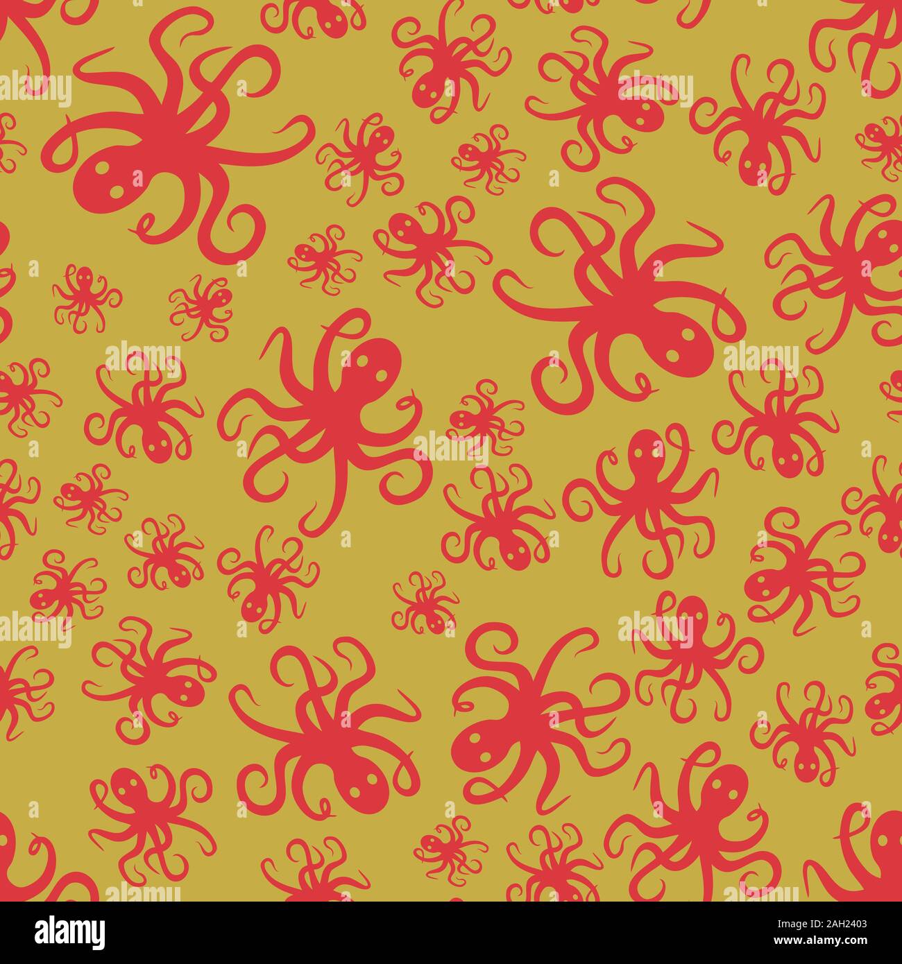 Random simple octopus pattern seamless repeat background Stock Photo ...