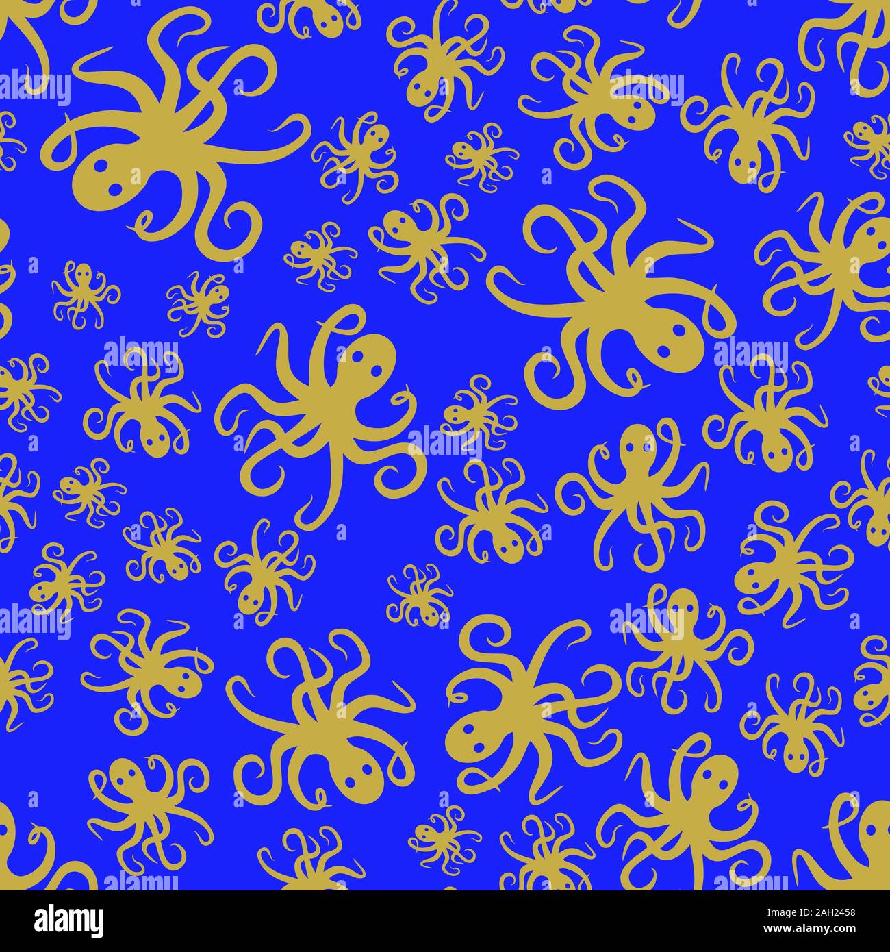 Random simple octopus pattern seamless repeat background Stock Photo ...