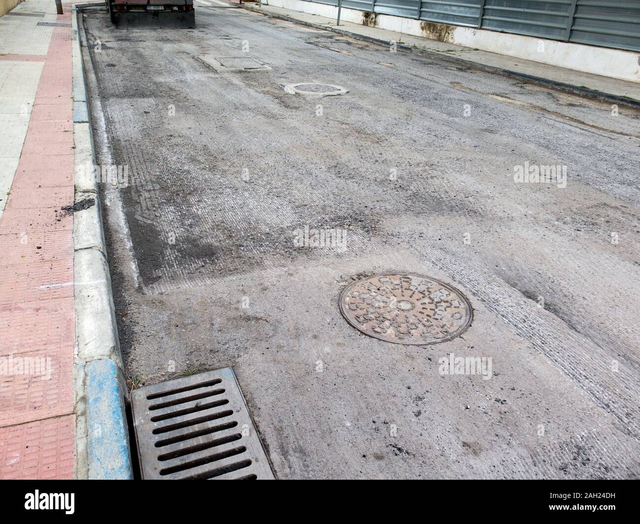 Street asphalt in city Stock Photo