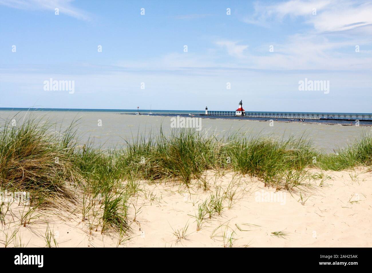 Silver Beach Lighthouse, St. Joseph Michigan Stock Photo Alamy