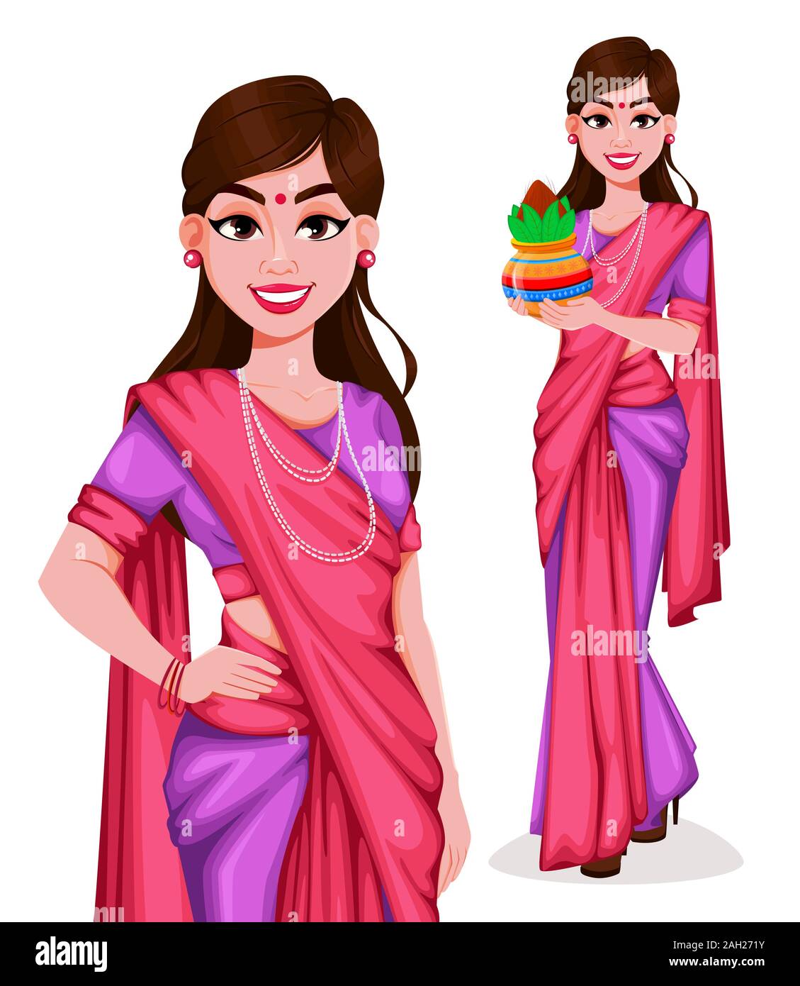 Modern Sari India Stock Vector Images Alamy