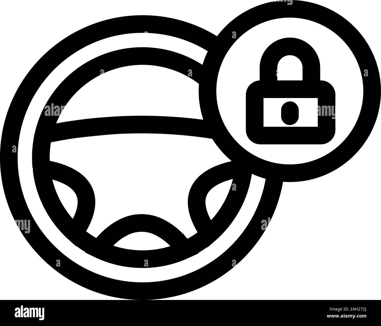 Smart car icon vector. Isolated contour symbol illustration Stock