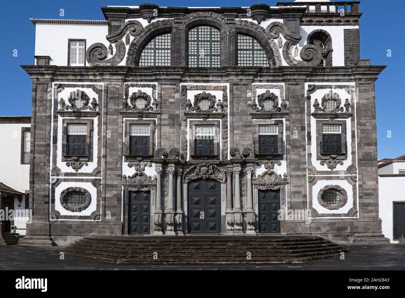 The Church Of The Jesuit College At Ponta Delgada Sao Miguel Azores Portugal Stock Photo Alamy