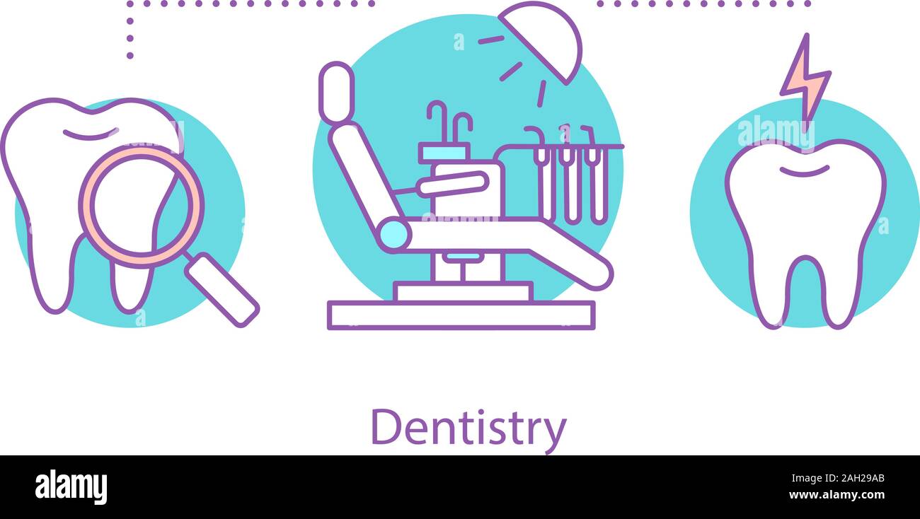 Dentistry concept icon. Stomatology idea thin line illustration. Dental ...
