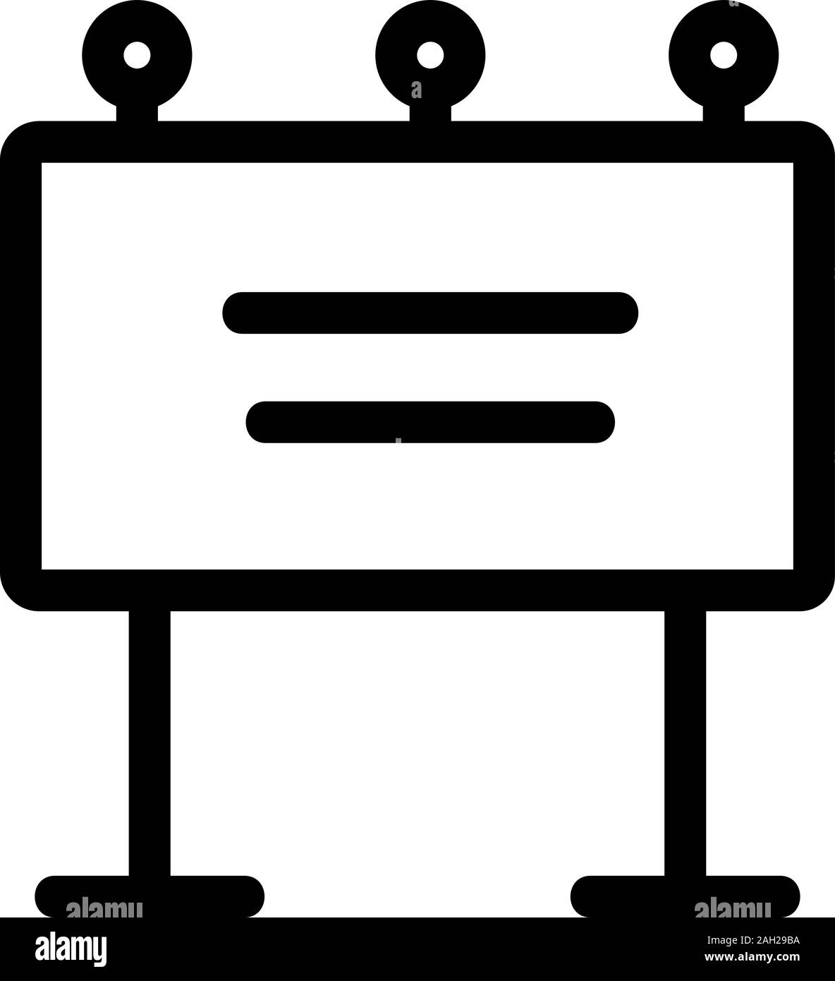 Advertising Banner Icon Vector A Thin Line Sign Isolated Contour