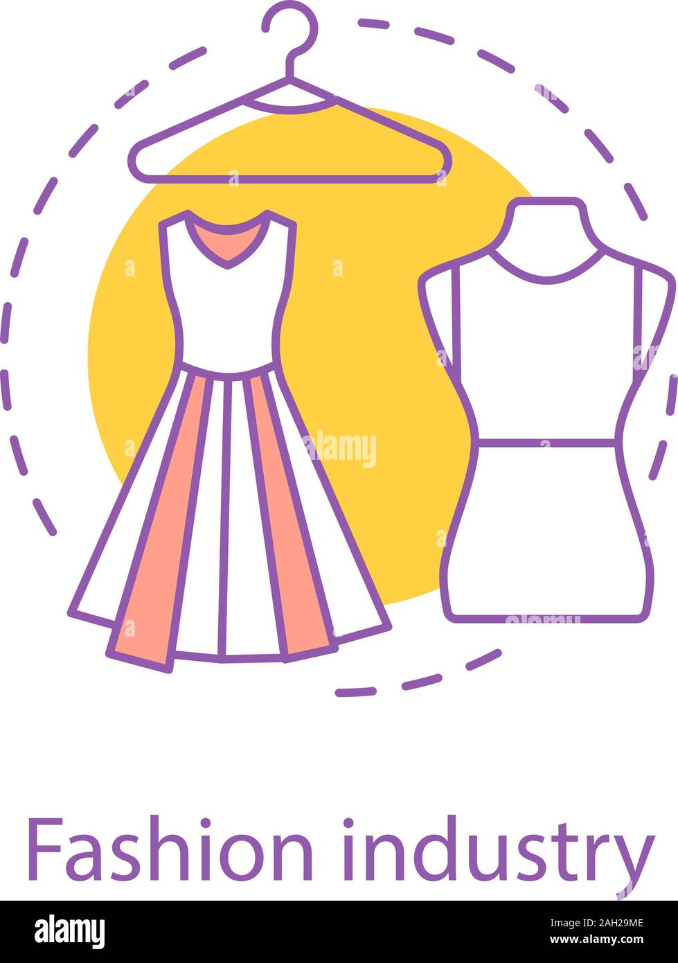 Fashion industry concept icon. Clothing store idea thin line ...