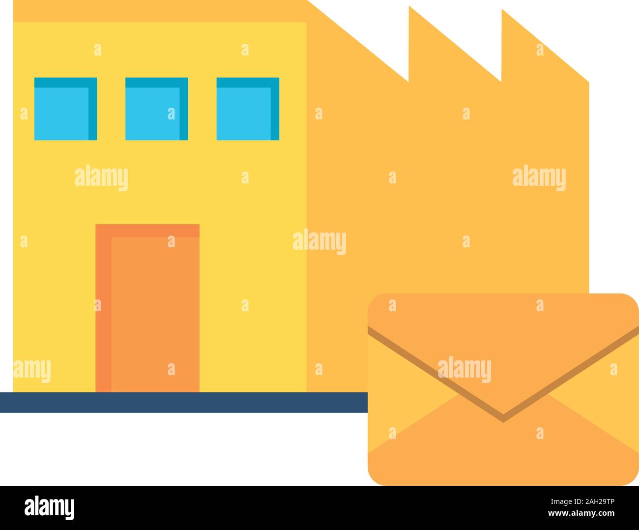 building office postal service icon Stock Vector Image & Art - Alamy