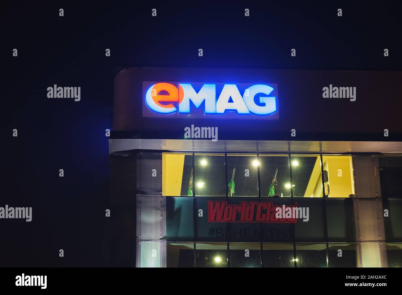 Bucharest, Romania - December 19, 2019: eMAG logo on a building hosting its  showroom in Sector 3. Owned by Naspers Limited, eMAG is a Romanian compa  Stock Photo - Alamy