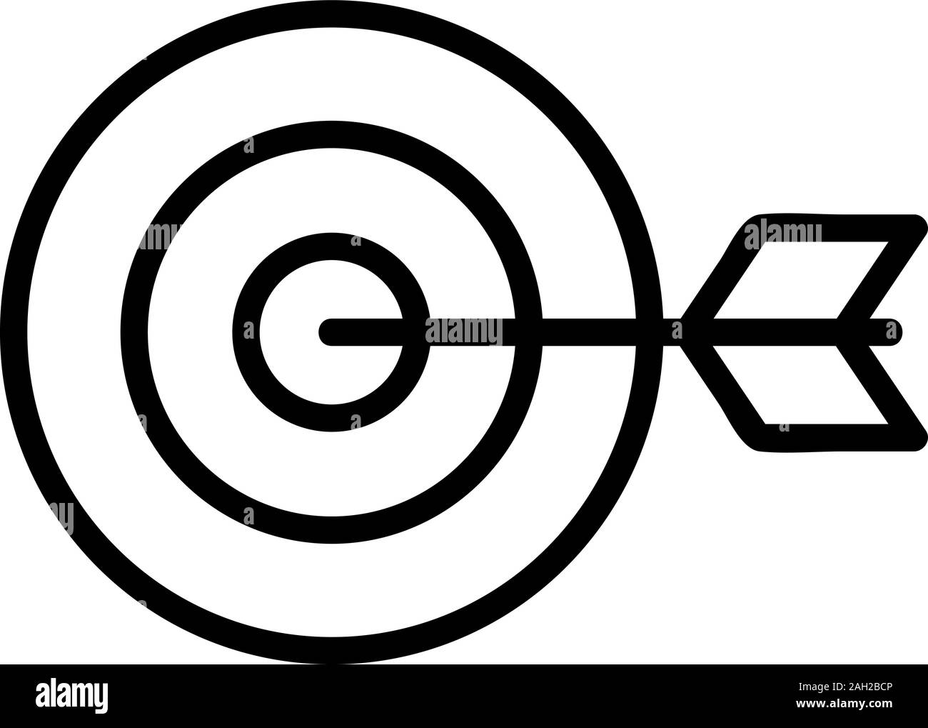 target icon vector. Isolated contour symbol illustration Stock Vector ...