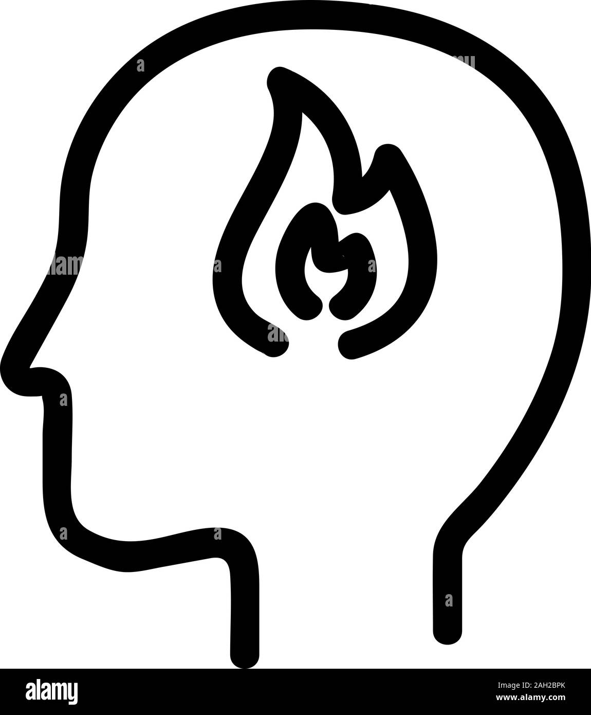 Headache icon vector. Isolated contour symbol illustration Stock Vector ...
