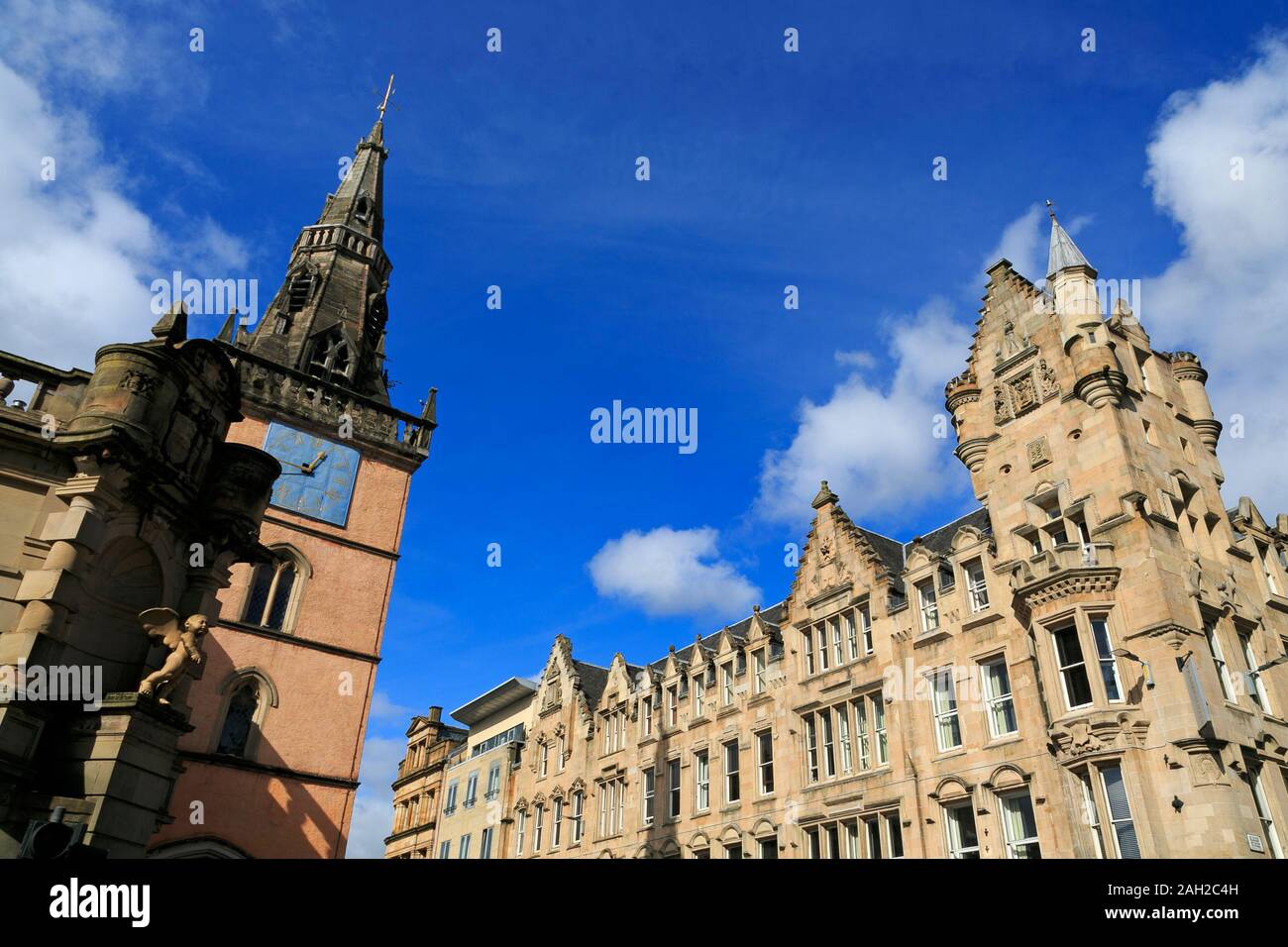 Tron Clock, Merchant City District, Glasgow, Scotland, United Kingdom Stock Photo