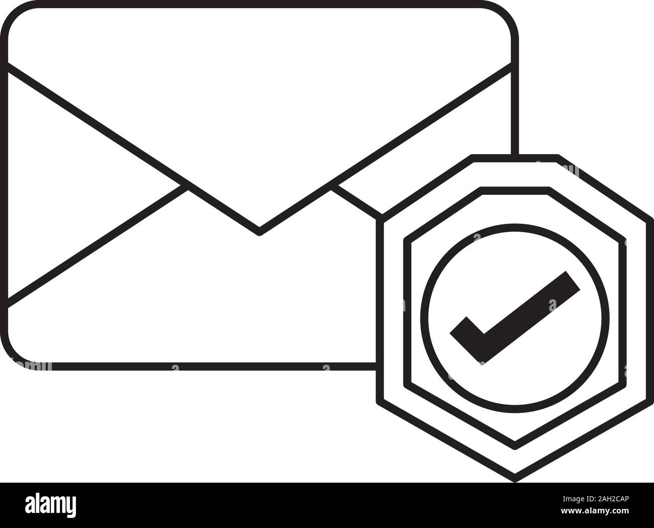envelope mail with check symbol Stock Vector Image & Art Alamy
