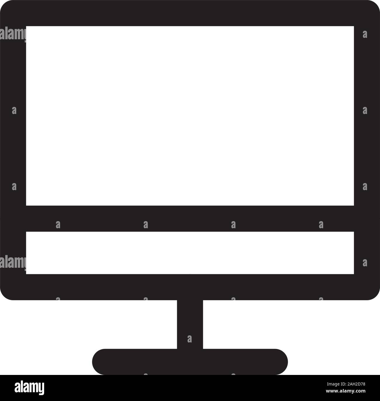 desktop computer display isolated icon Stock Vector Image & Art - Alamy