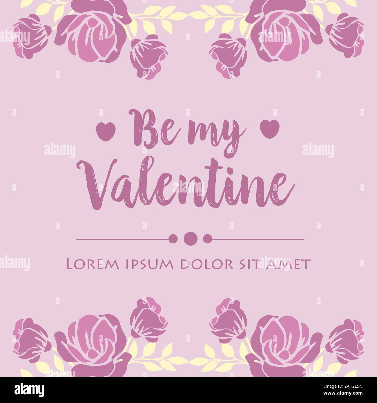 Elegant frame, with ornate pink and white floral, for invitation card ...