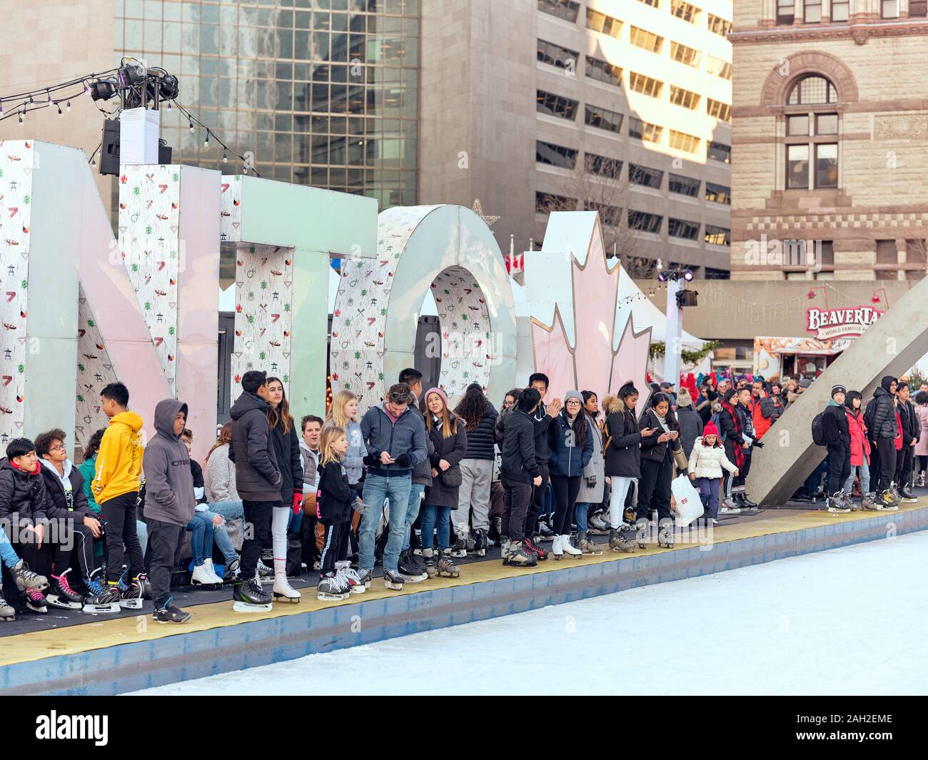 Nathan Phillips Square skating Stock Photo Alamy