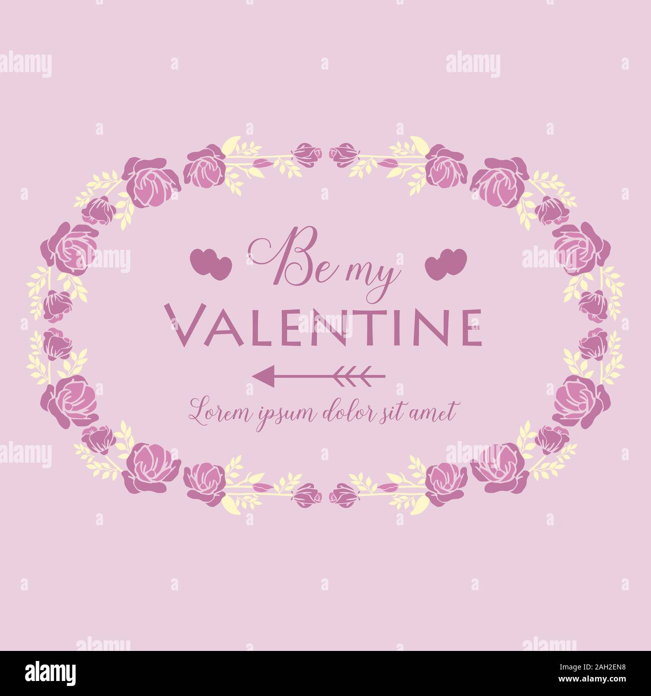 Elegant pink and white floral frame, for invitation card design happy ...