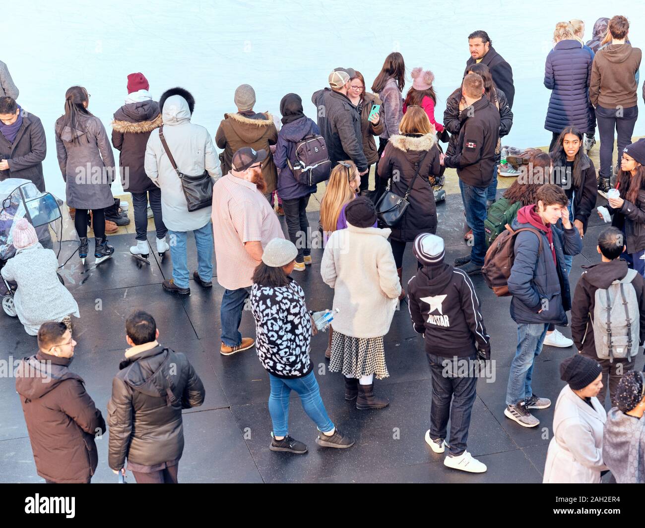 Toronto winter carnival in Nathan Phillips Square City Hall Stock Photo ...