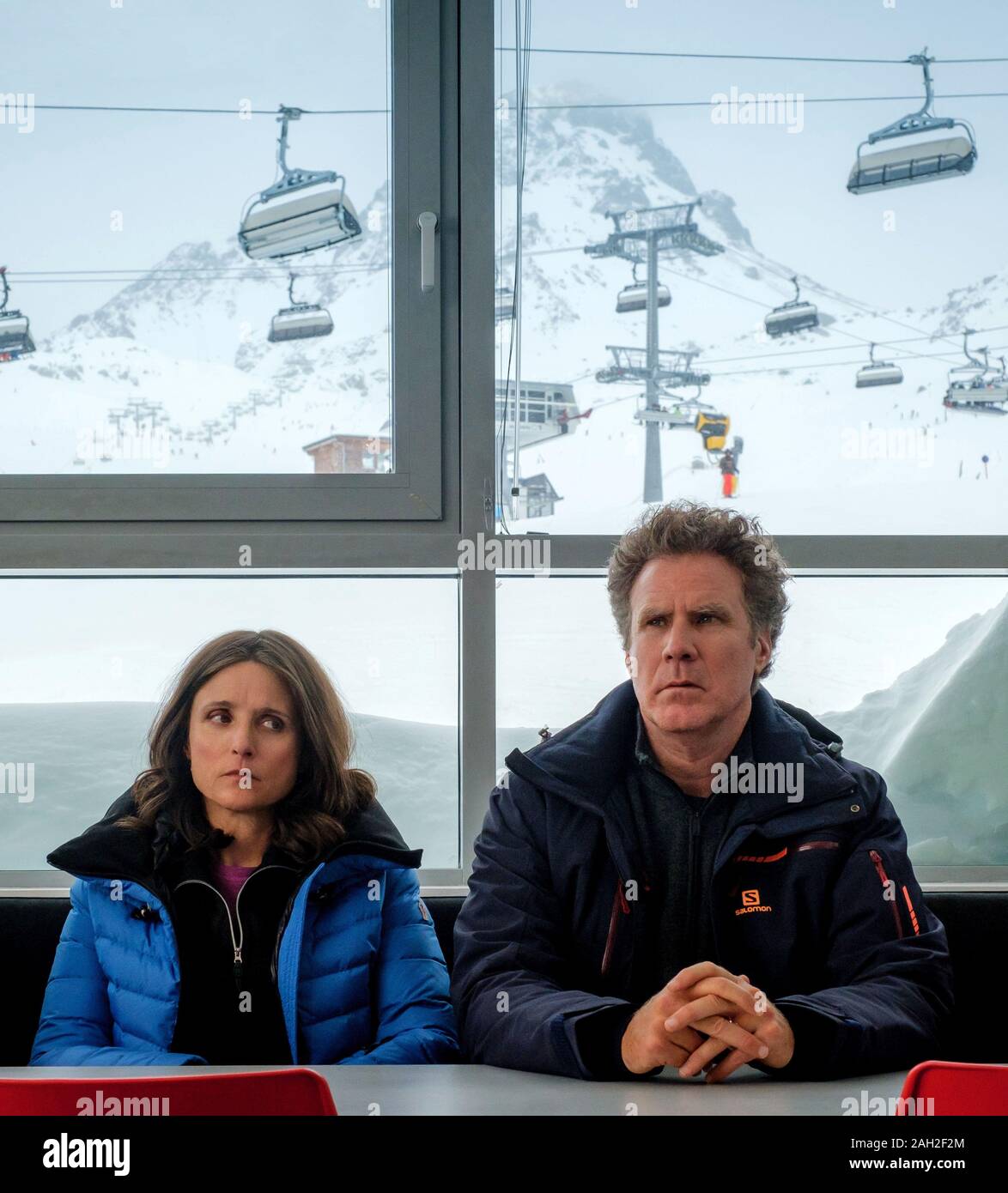 WILL FERRELL and JULIA LOUIS-DREYFUS in DOWNHILL (2020), directed by JIM RASH and NAT FAXON. Credit: FOX SEARCHLIGHT PICTURES / Album Stock Photo