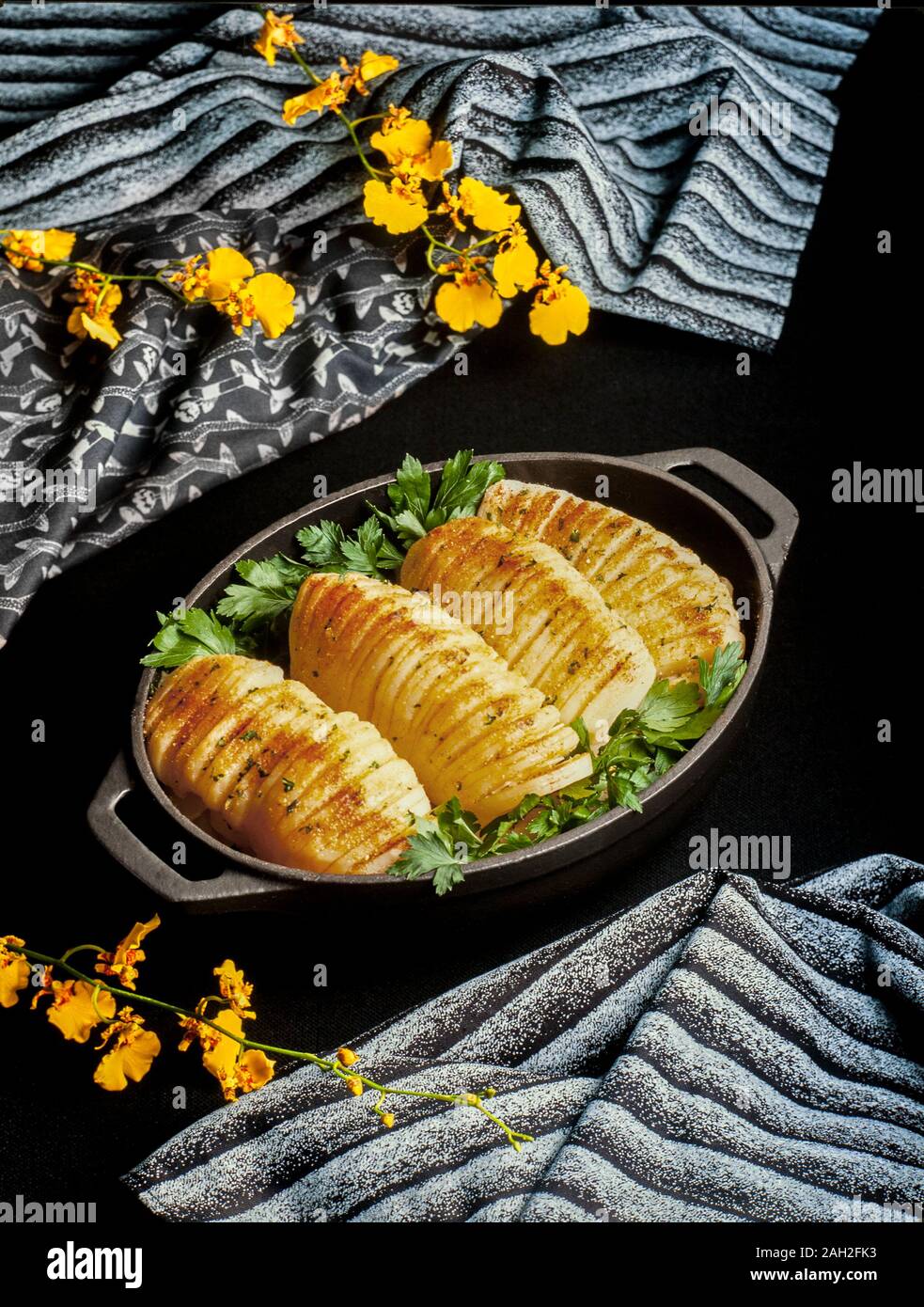 spiral potatoes Stock Photo
