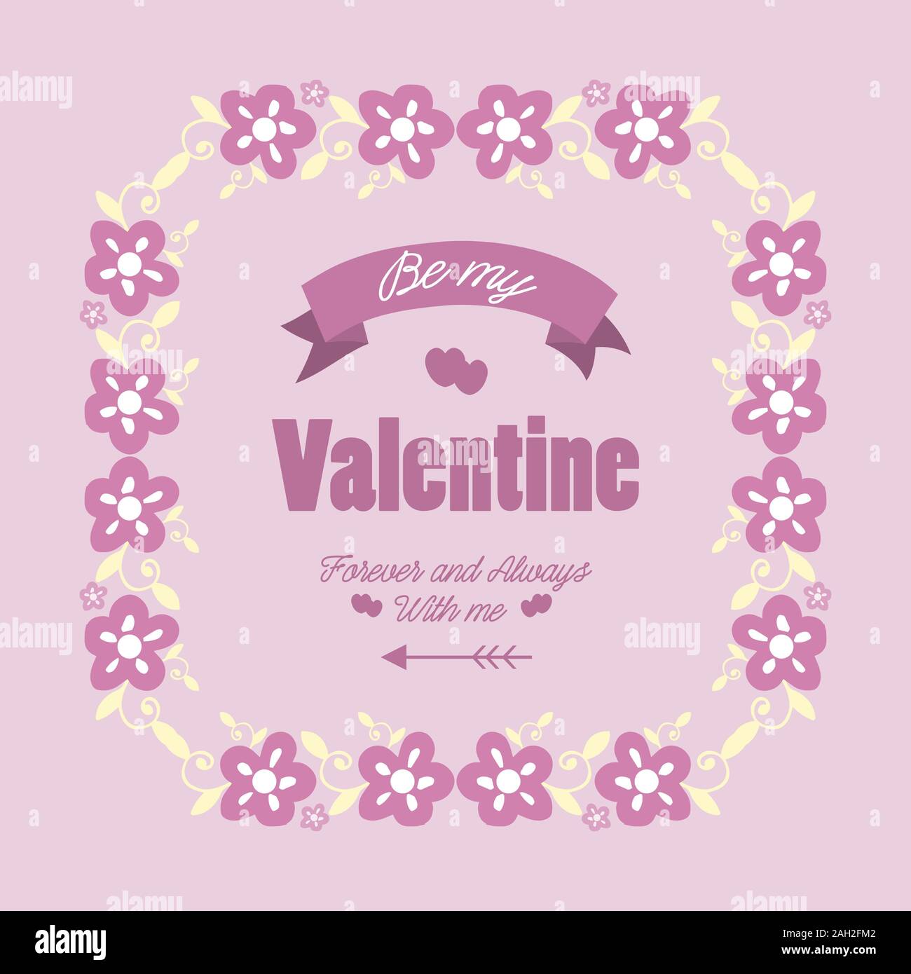 Design pink and white floral frame elegant, for greeting card happy ...