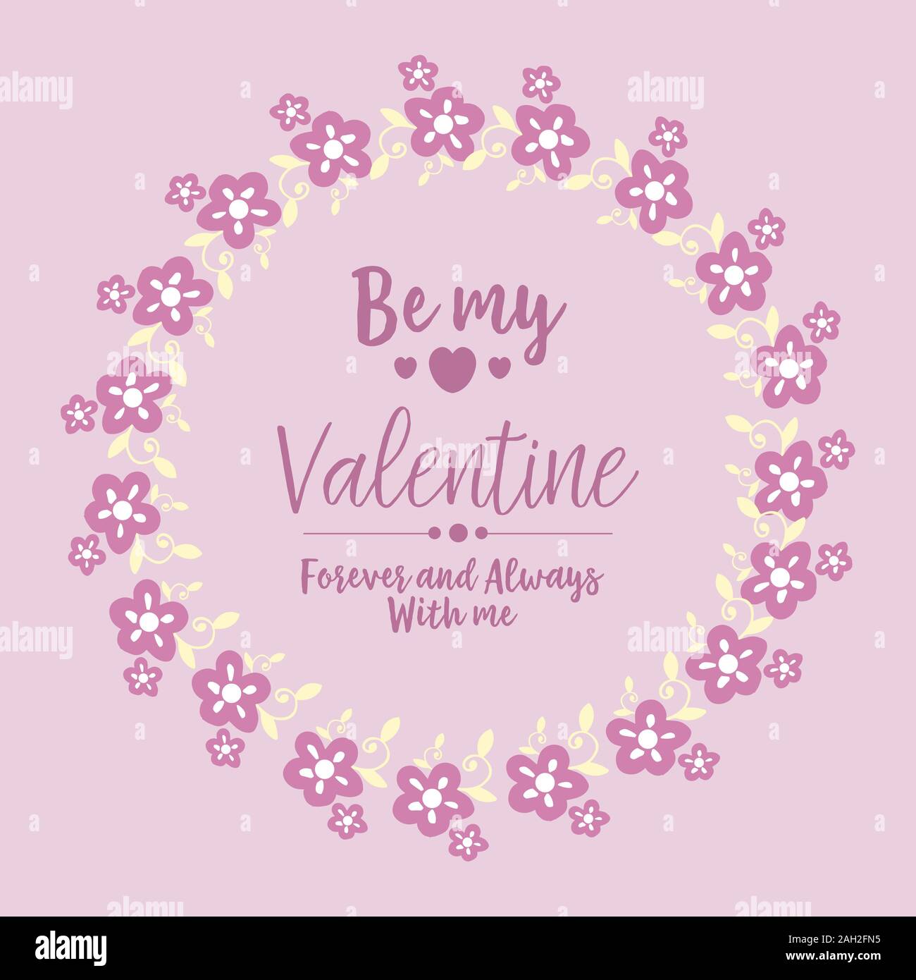 Design pink and white floral frame elegant, for greeting card happy ...
